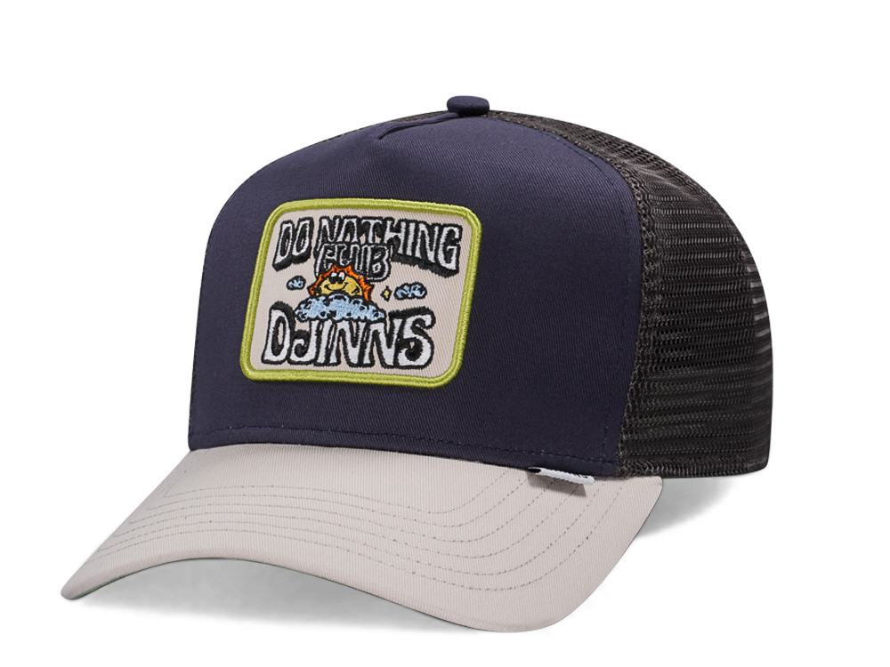 Djinns Do Nothing Club Navy Cream Trucker Snapback Gorra