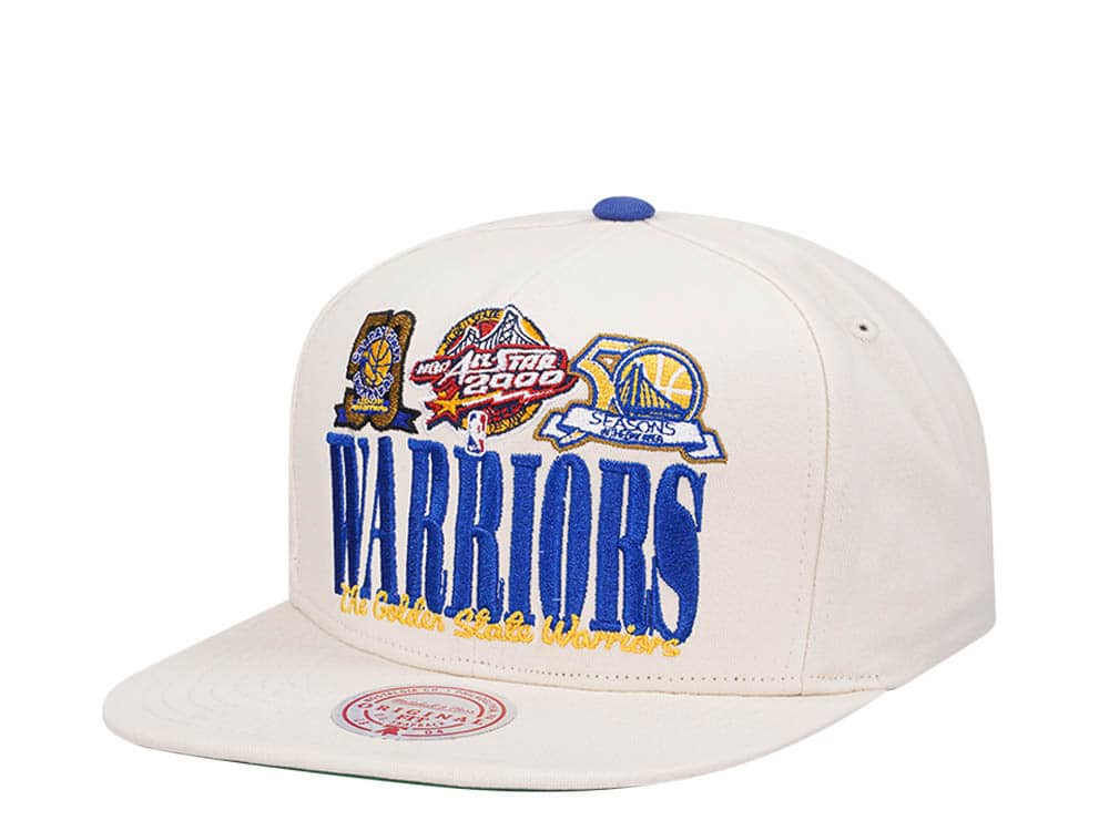 Mitchell & Ness Golden State Warriors Reframe Retro Off White Snapback Gorra