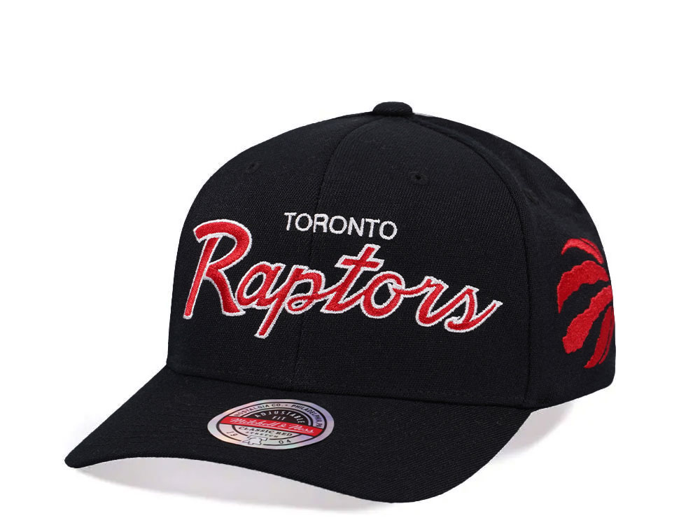 Mitchell & Ness Toronto Raptors Team Script 2.0 Stretch Classic Red Flex Snapback Gorra