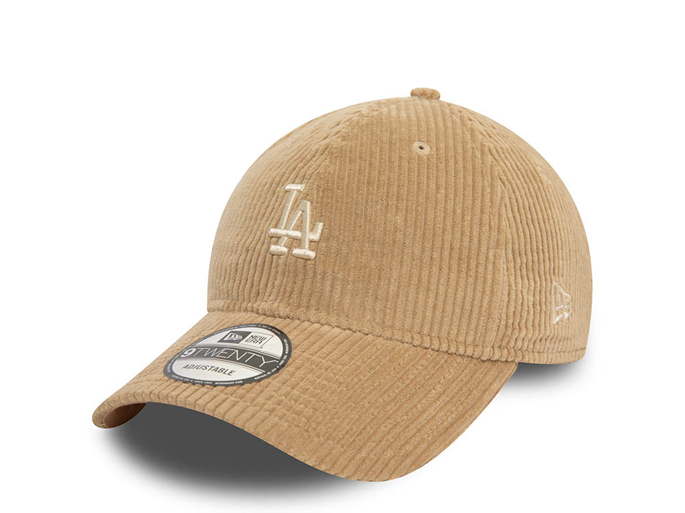 New Era Los Angeles Dodgers Light Brown Cord 9Twenty Strapback Gorra