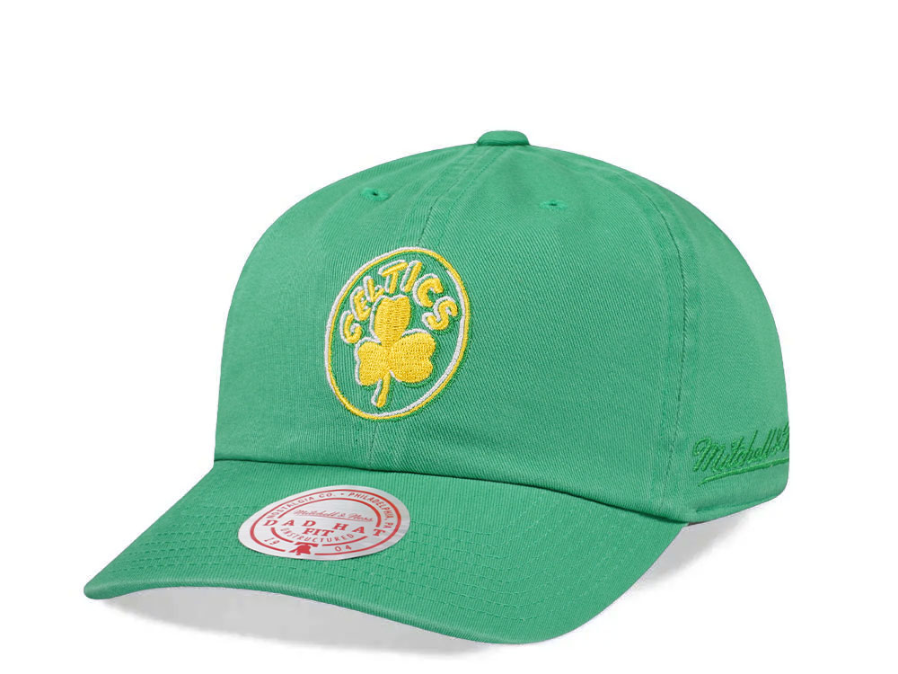 Mitchell & Ness Boston Celtics Golden Hour Glaze Green Dadhat Strapback Gorra