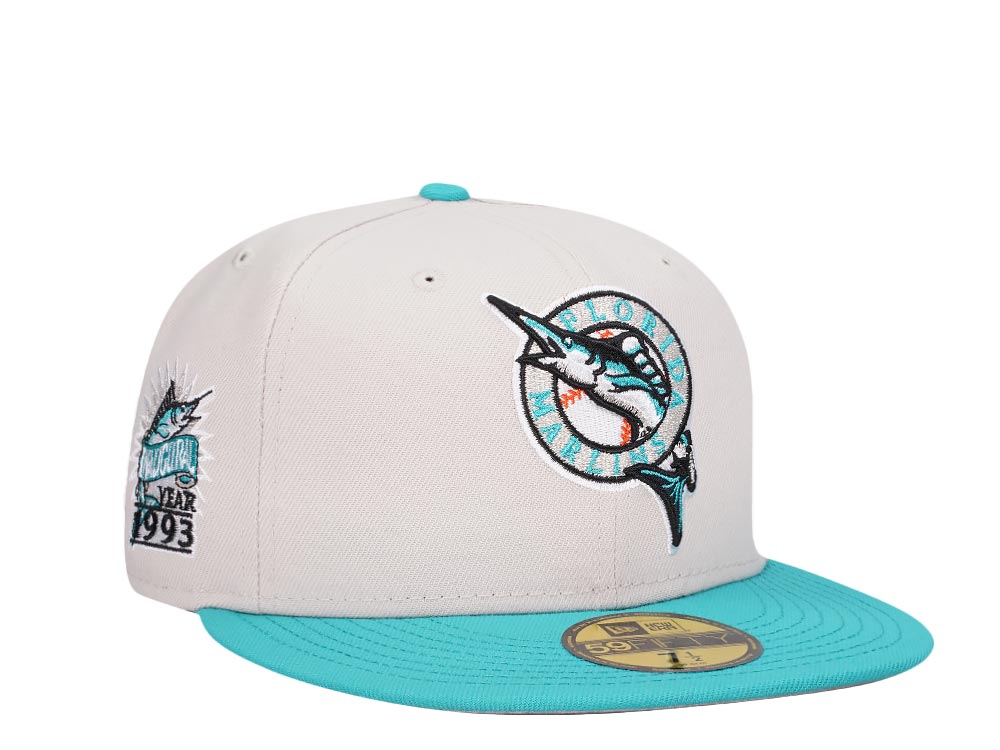 New Era Florida Marlins Inaugural Year 1993 Stone Script Two Tone Prime Edition 59Fifty Fitted Gorra