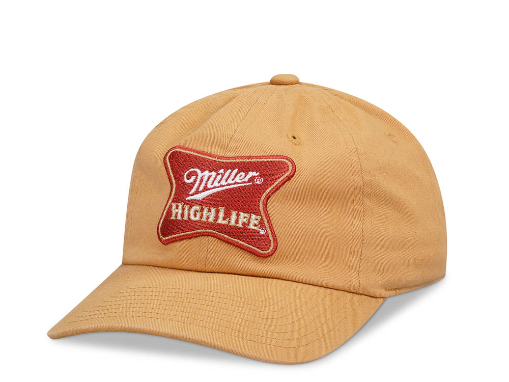 American Needle Millers High Life Ballpark Brown Strapback Gorra