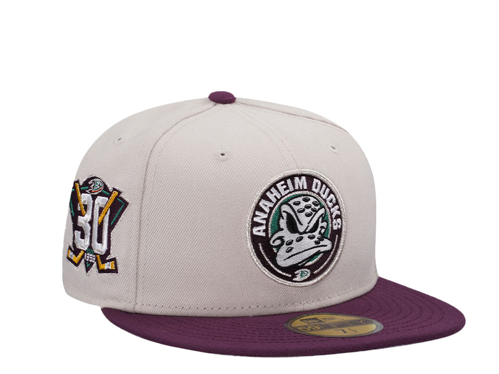 New Era Anaheim Ducks 30th Anniversary Stone Two Tone Edition 59Fifty Fitted Gorra