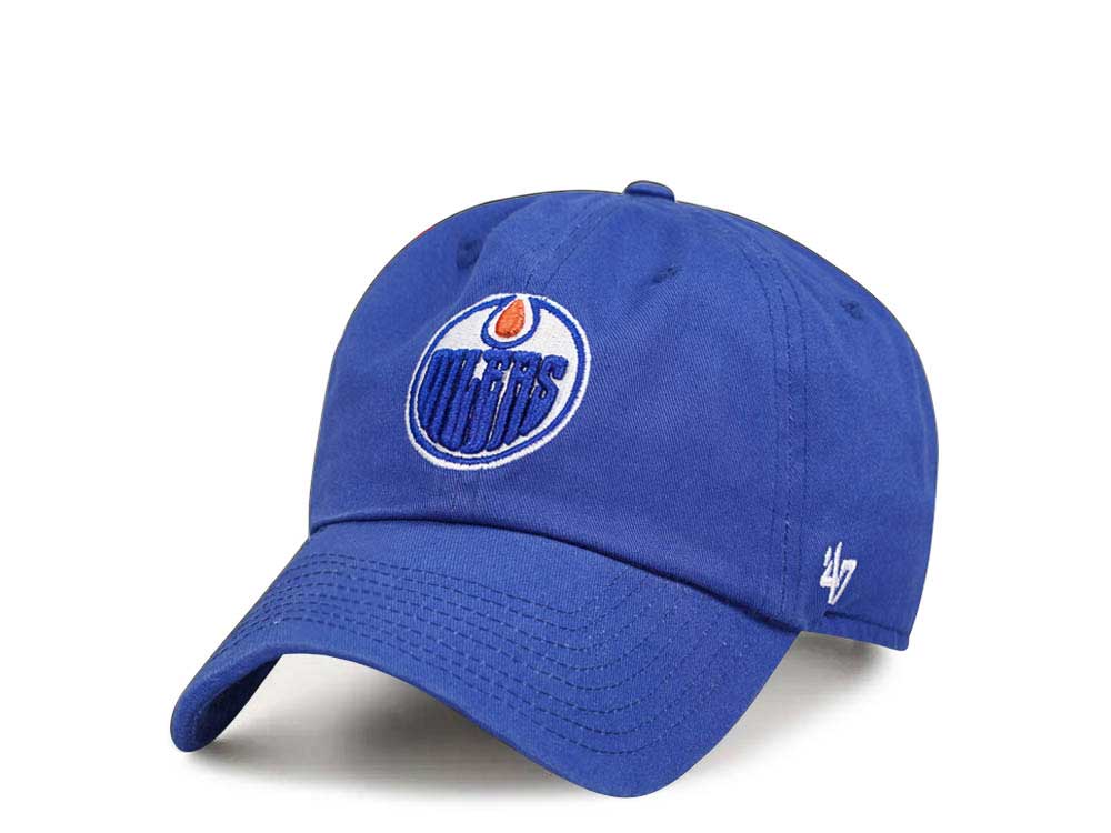 47Brand Edmonton Oilers Royal Clean Up Strapback Gorra