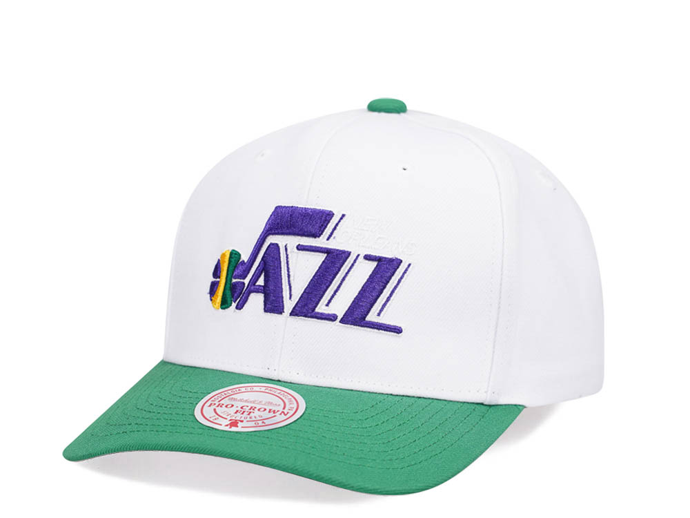 Mitchell & Ness Utah Jazz Team Two Tone 2.0 Pro White Snapback Gorra