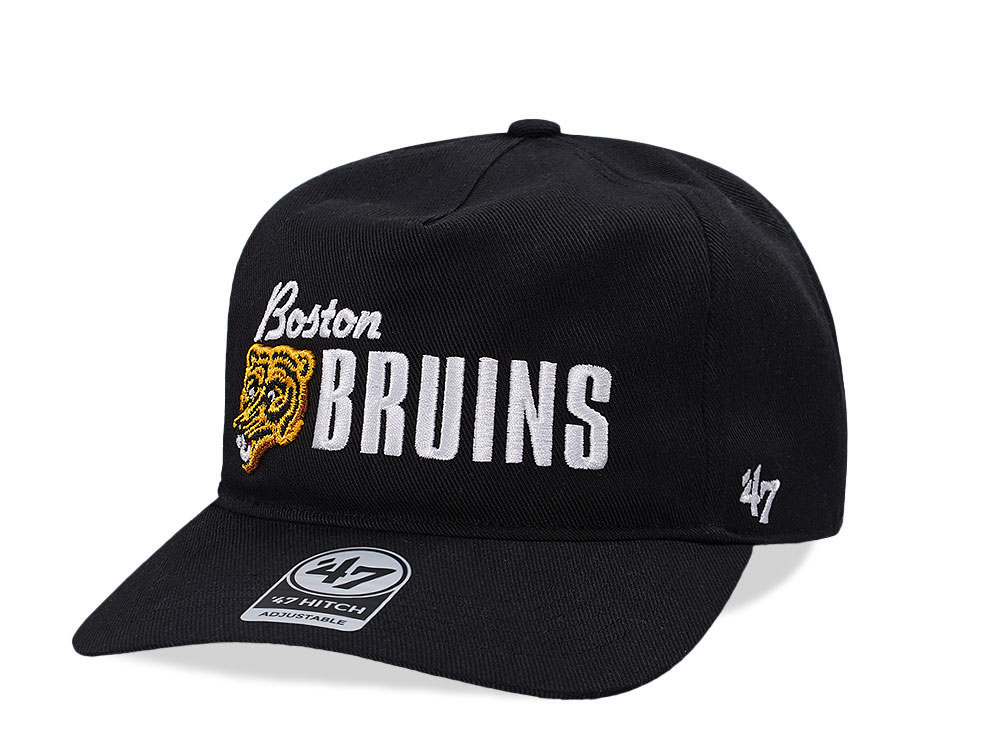 47Brand Boston Bruins Black Shadow 47 Hitch Snapback Gorra