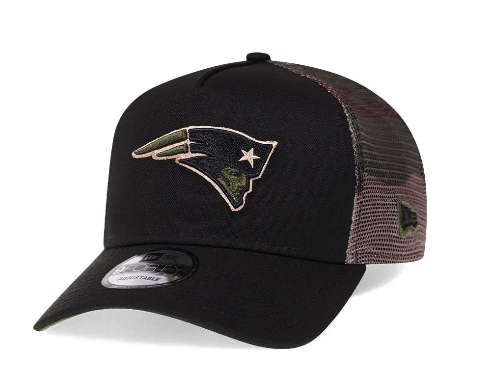 New Era New England Patriots Camo 9Forty A Frame Trucker Snapback Gorra