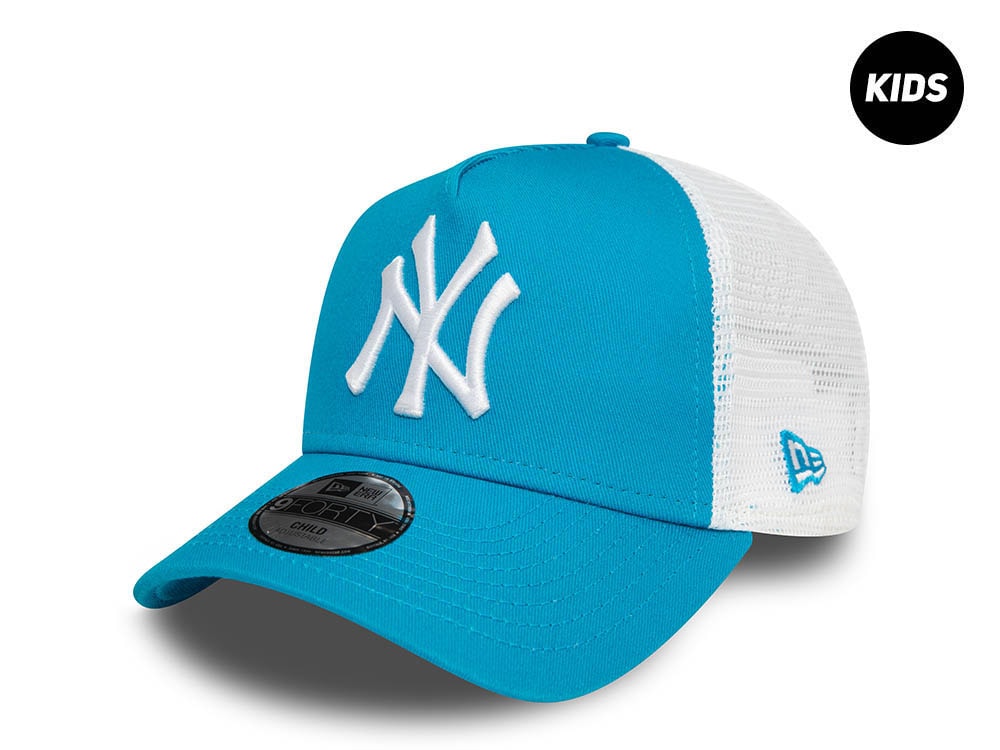 New Era New York Yankees League Essential Blue Kids 9Forty A Frame Trucker Snapback Gorra