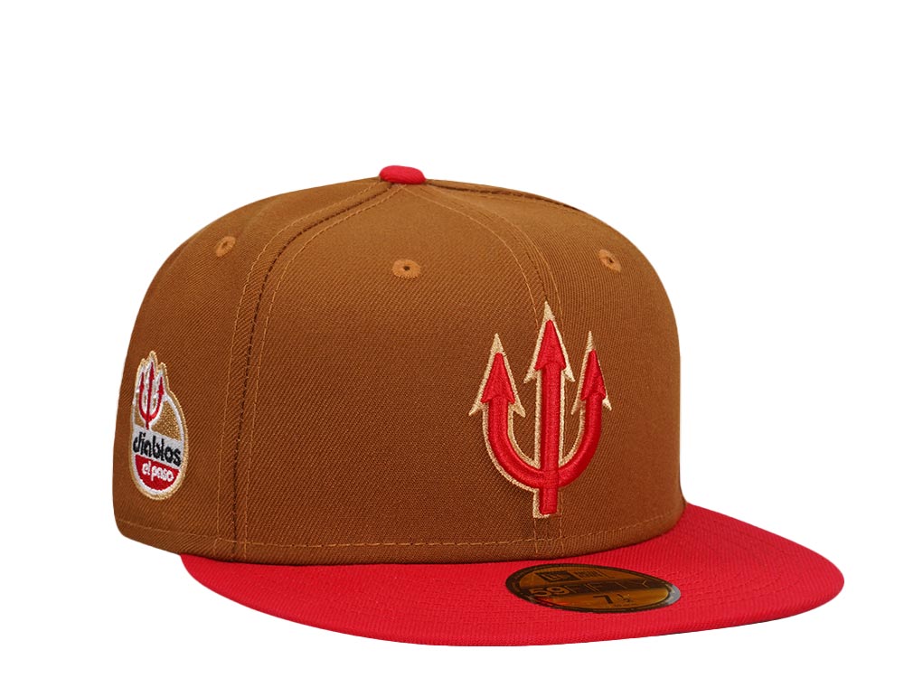 New Era El Paso Diablos Bourbon Prime Two Tone Throwback Edition 59Fifty Fitted Gorra