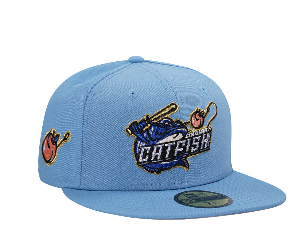 New Era Columbus Catfish Summer Blue Prime Edition 59Fifty Fitted Gorra