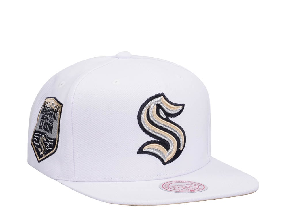 Mitchell & Ness Seattle Kraken Inaugural Season 2021-22 Winter White Snapback Gorra