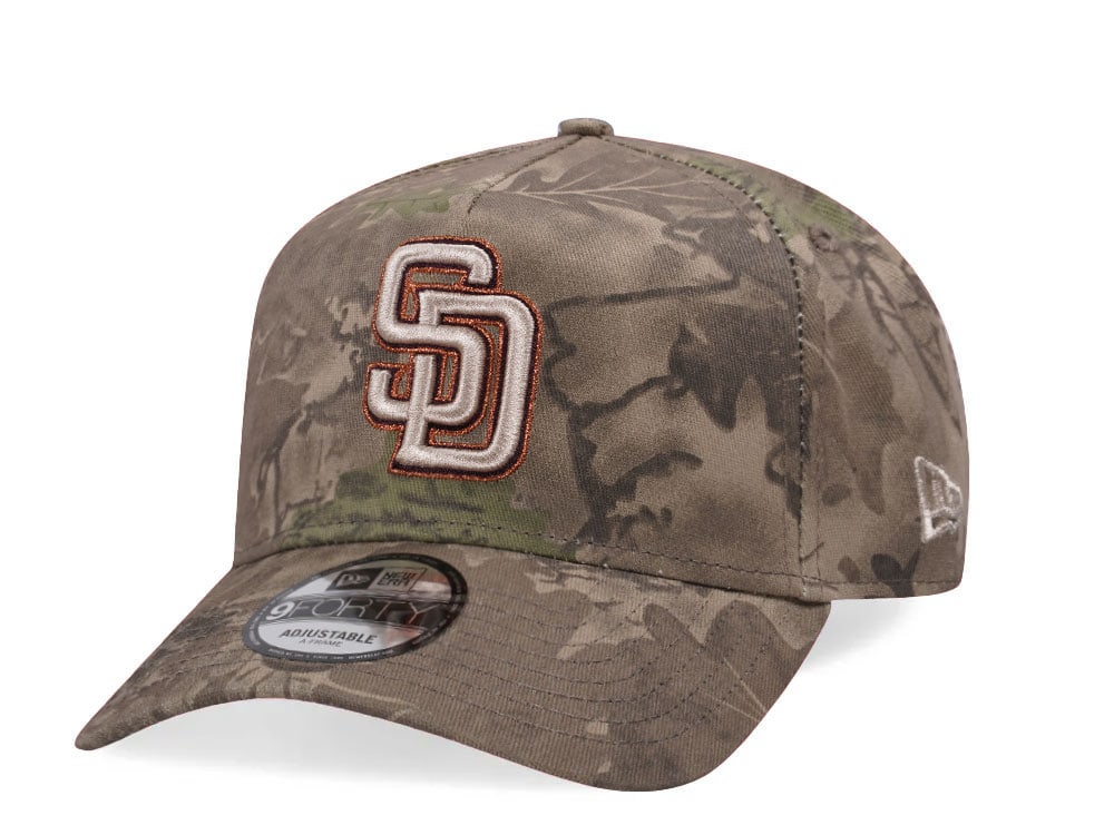 New Era San Diego Padres Leaf Camo Copper 9Forty A Frame Snapback Gorra