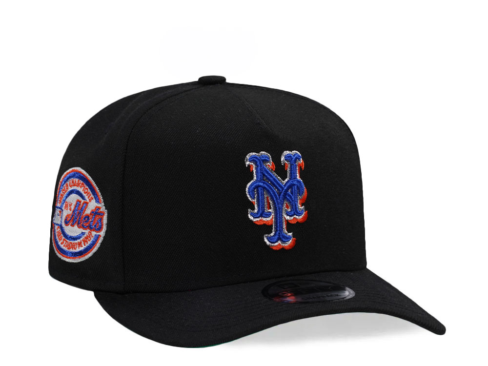 New Era New York Mets World Champions Black Throwback Edition A Frame 9Fifty Snapback Gorra