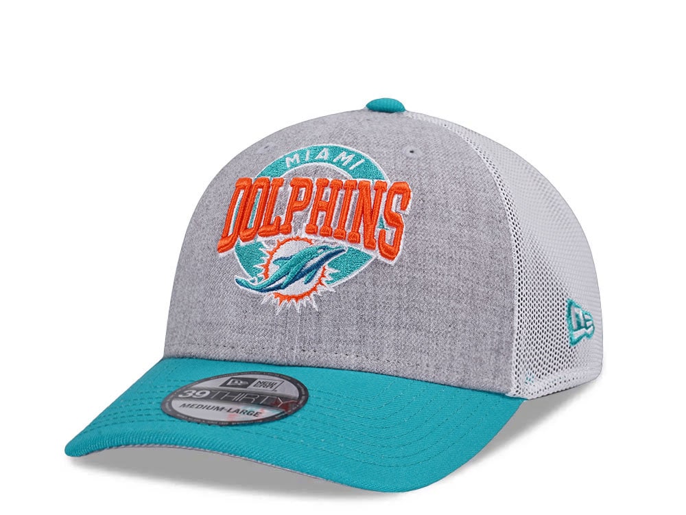 New Era Miami Dolphins Heather E3 Two Tone Edition 39Thirty Stretch Gorra