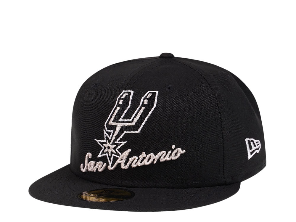 New Era San Antonio Spurs Black Duallogo Edition 59Fifty Fitted Gorra