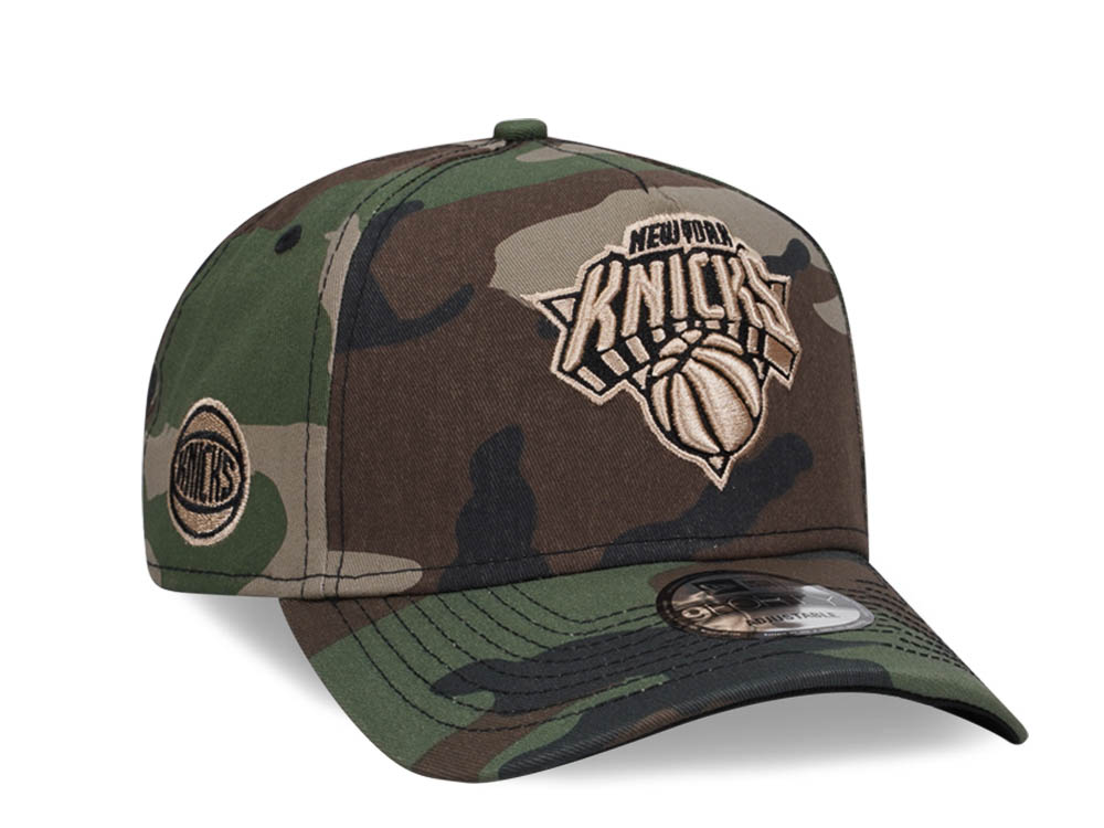 New Era New York Knicks C Dub Camo 9Forty A Frame Snapback Gorra