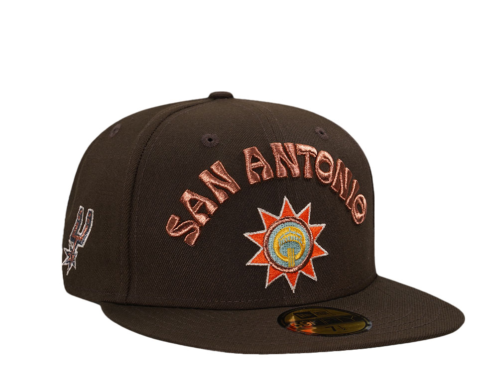 New Era San Antonio Spurs Copper Throwback Edition 59Fifty Fitted Gorra