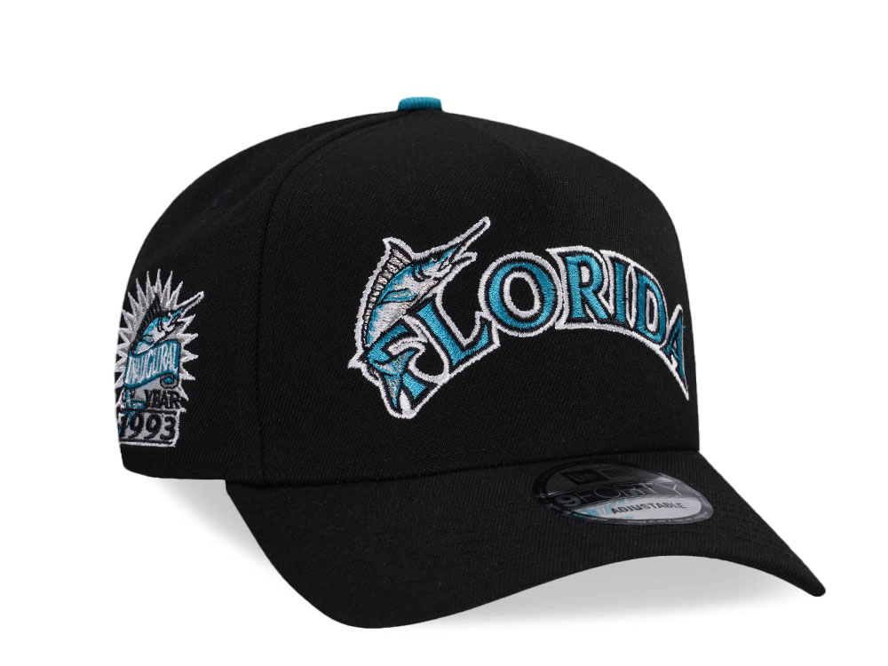 New Era Florida Marlins Inaugural Year 1993 Black Classic Edition 9Forty A Frame Snapback Gorra