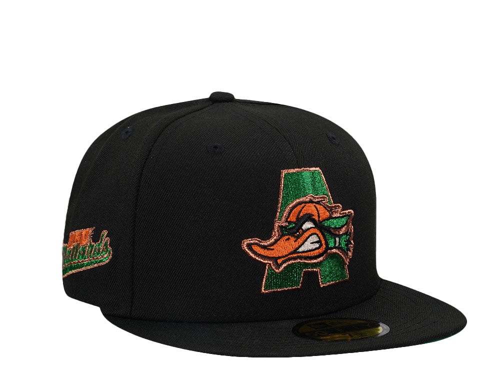 New Era Arkansas Mad Mallards Black Metallic Edition 59Fifty Fitted Gorra