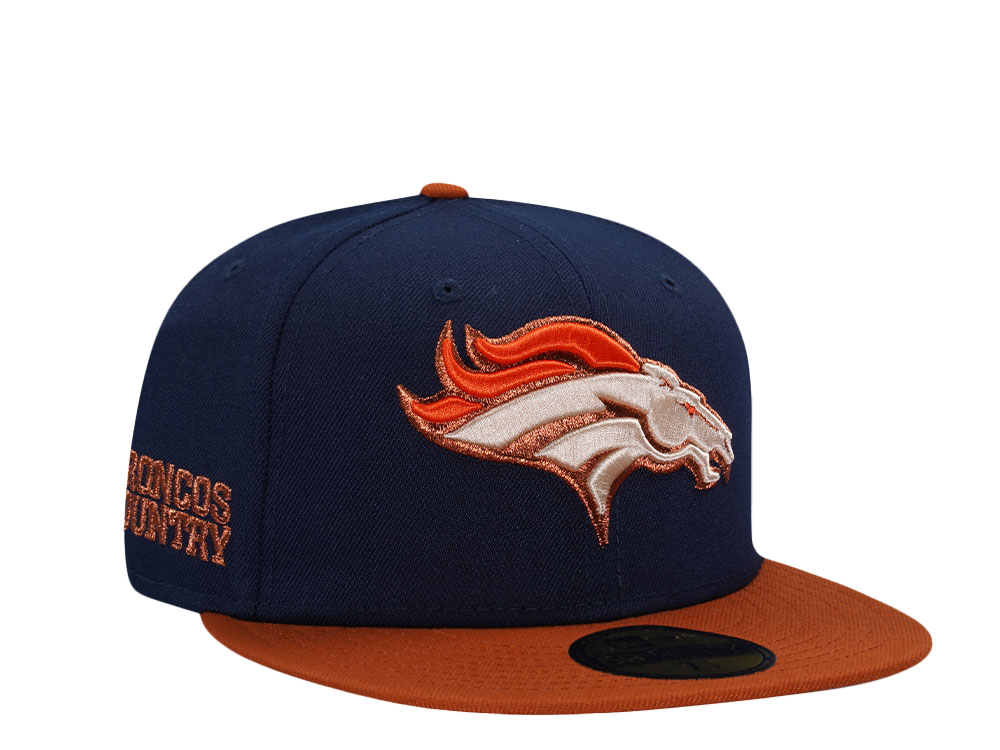 New Era Denver Broncos Navy Rust Two Tone Prime Edition 59Fifty Fitted Gorra