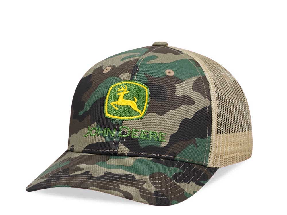 John Deere Camouflage Trucker Snapback Gorra