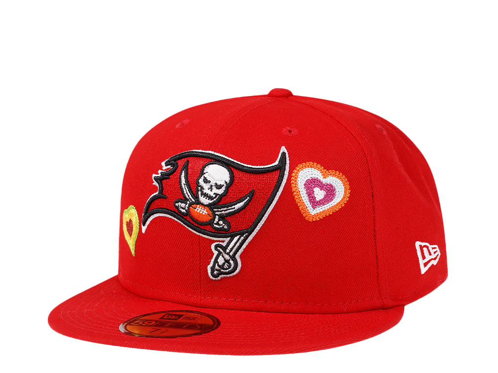 New Era Tampa Bay Buccaneers Red Chainstitchheart Edition 59Fifty Fitted Gorra