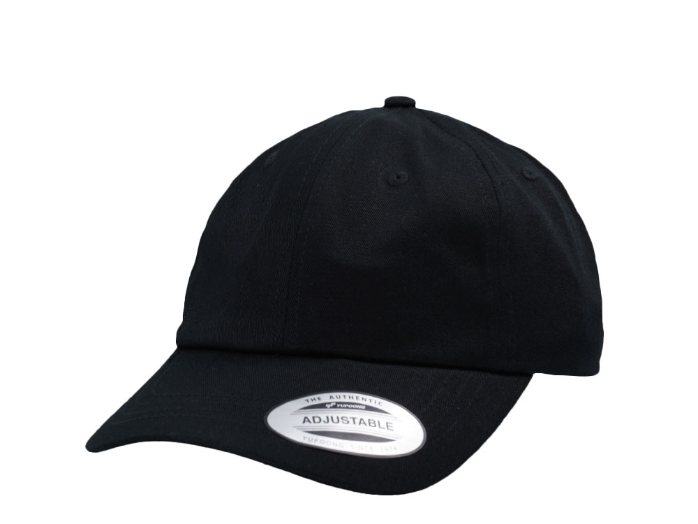 Yupoong Basic Black Low Profile Strapback  Gorra