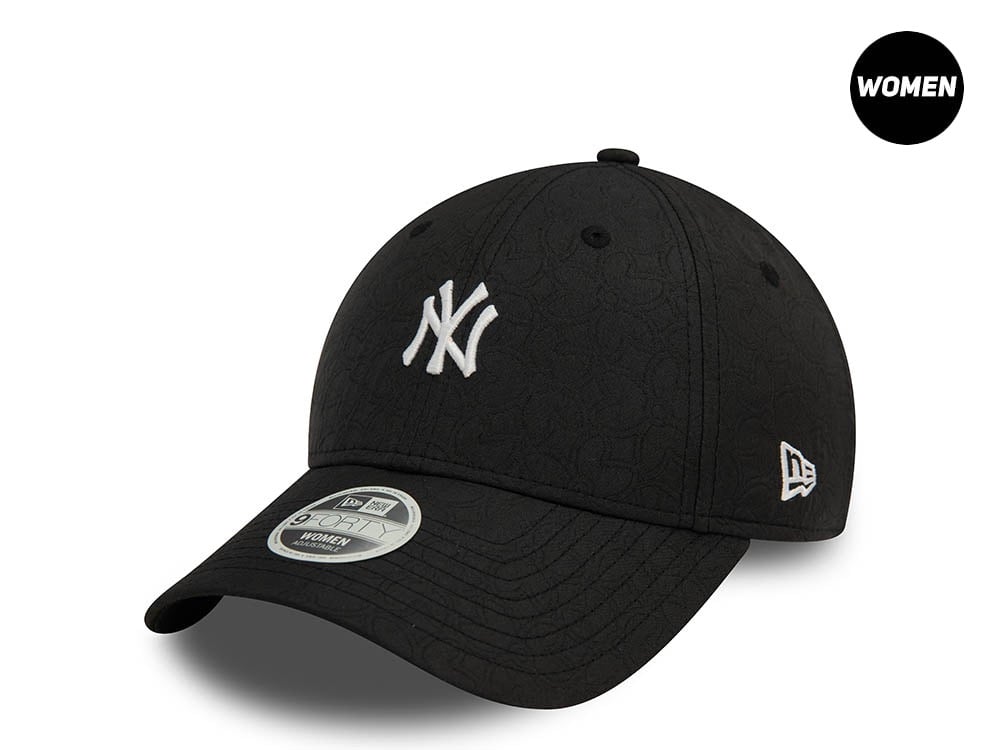 New Era New York Yankees Black Jacquard Womens 9Forty Snapback Gorra