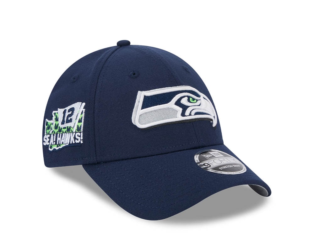 New Era Seattle Seahawks NFL24 Draft 9Forty Stretch Snapback Gorra