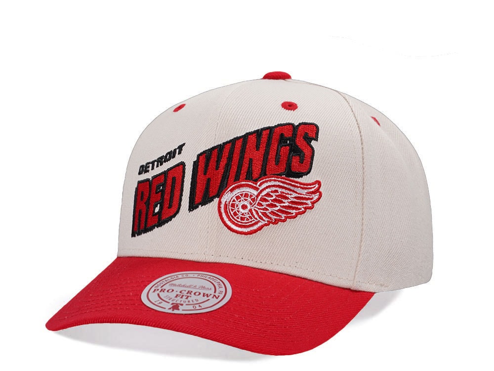 Mitchell & Ness Detroit Red Wings Chrome Two Tone Pro Crown Fit Snapback Cap