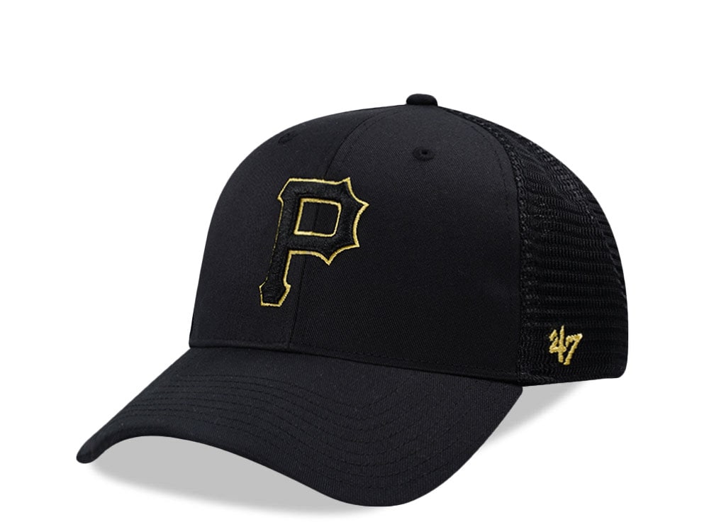 47Brand Pittsburgh Pirates Black Branson MVP Trucker Snapback Gorra