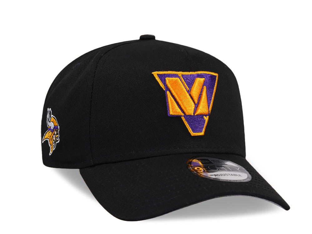 New Era Minnesota Vikings City Originals Black A Frame 9Forty Snapback Gorra