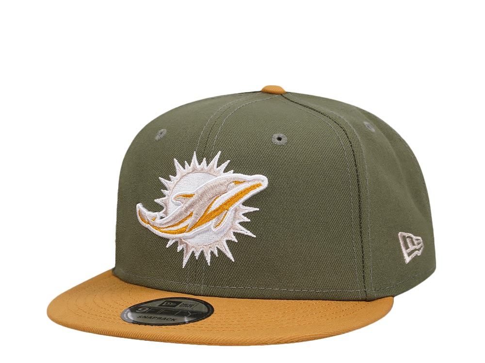 New Era Miami Dolphins Olive Two Tone Edition 9Fifty Snapback Gorra