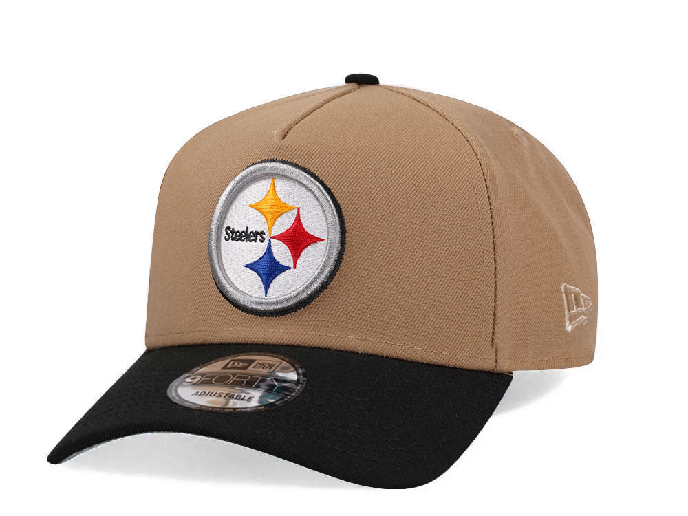 New Era Pittsburgh Steelers Khaki Two Tone Edition 9Forty A Frame Snapback Gorra