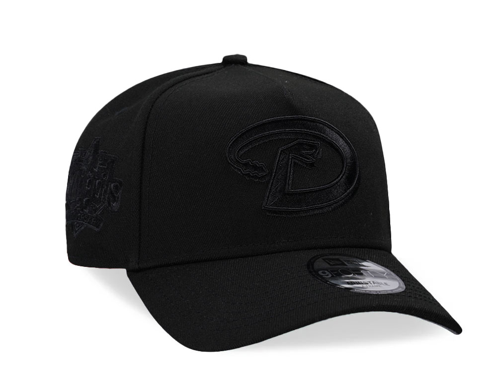 New Era Arizona Diamondbacks 20th Anniversary Black On Black A Frame 9Forty Snapback Gorra