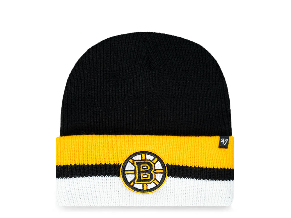 47Brand Boston Bruins Black Split Gorra