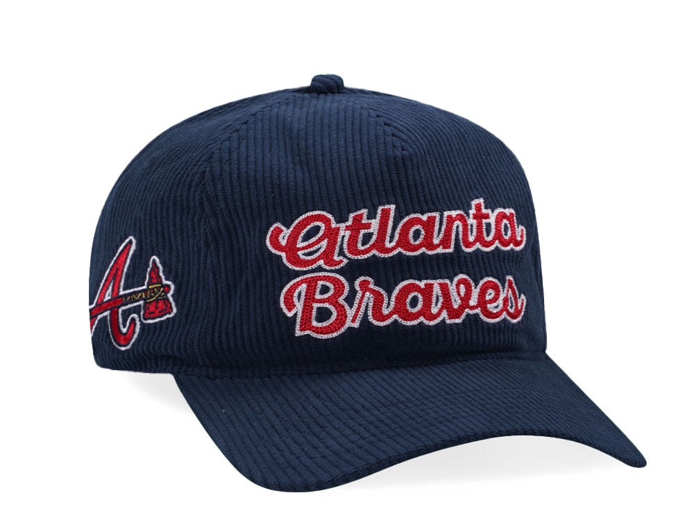 47Brand Atlanta Braves Navy Chainscript 47 Hitch Snapback Gorra