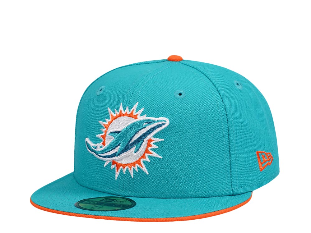 New Era Miami Dolphins Teal Orange Edition 59Fifty Fitted Gorra