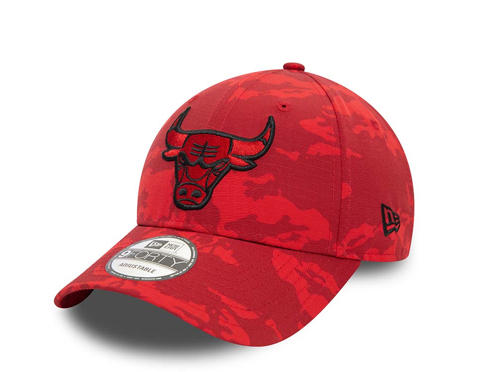 New Era Chicago Bulls Camo Red 9Forty Strapback Gorra