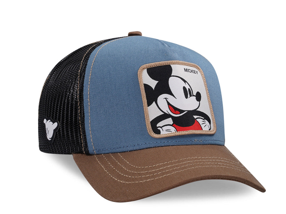 Capslab Disney Mickey Mouse Blue Brown Trucker Snapback Gorra