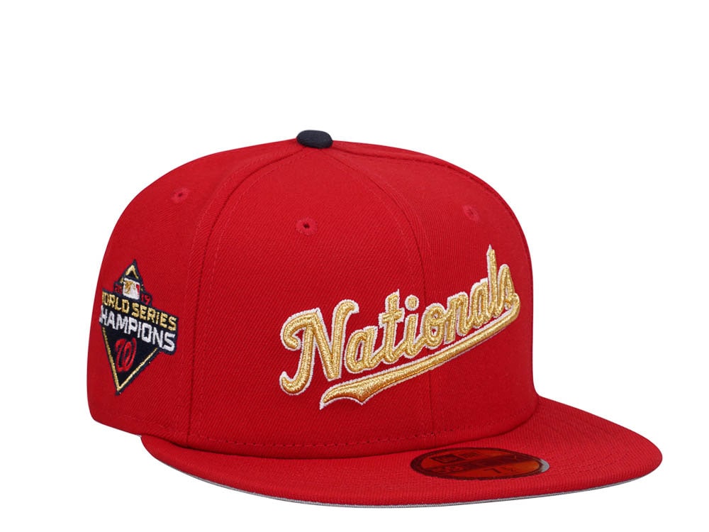 New Era Washington Nationals World Series Champions 2019 Scarlett Gold Edition 59Fifty Fitted Gorra