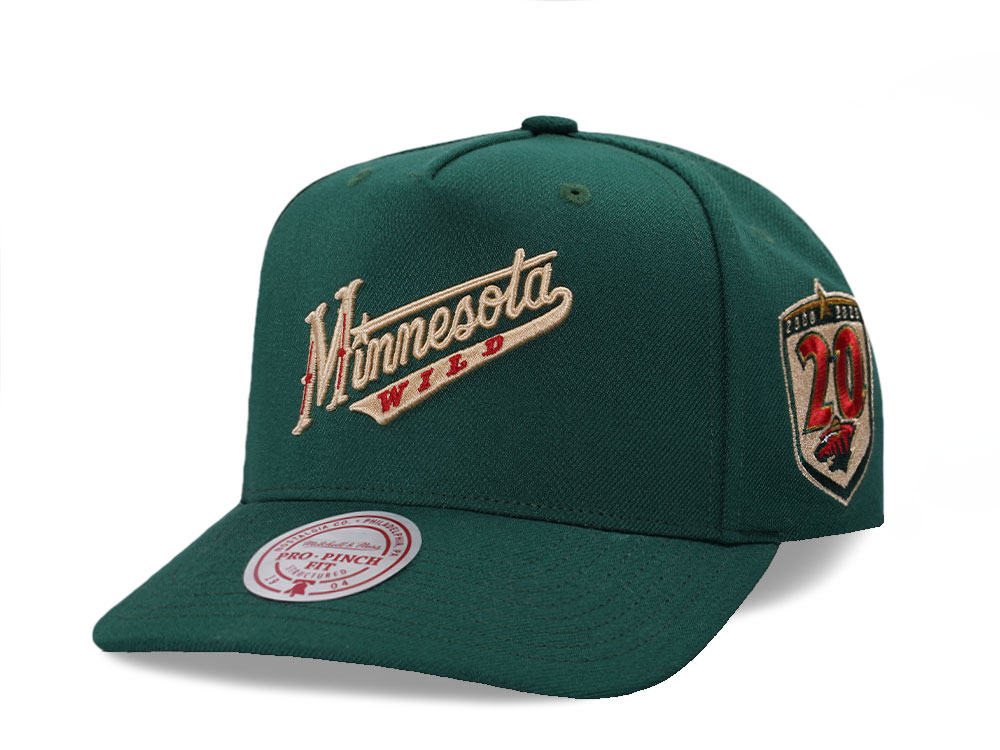 Mitchell & Ness Minnesota Wild 20th Anniversary Pro Pinch A Frame Snapback Gora