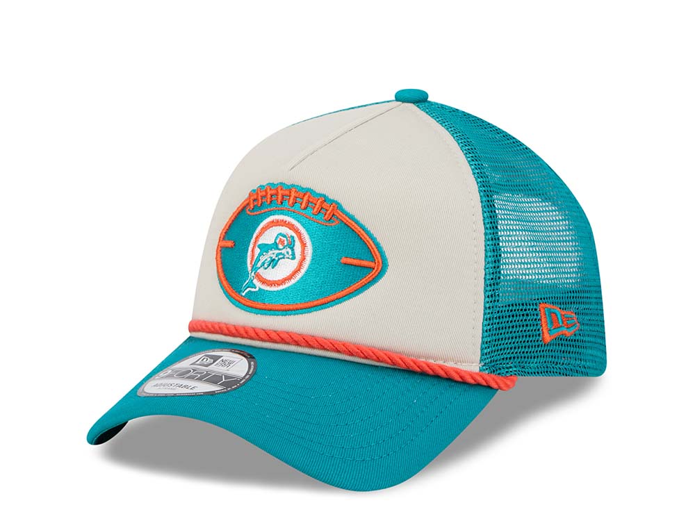 New Era Miami Dolphins Sideline 2024 9Forty A Frame Trucker Snapback Gorra