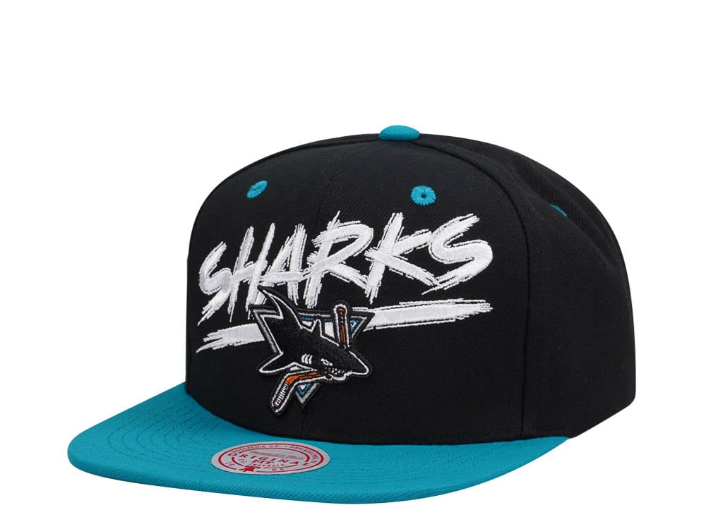 Mitchell & Ness San Jose Sharks Transcript Two Tone Snapback Gorra