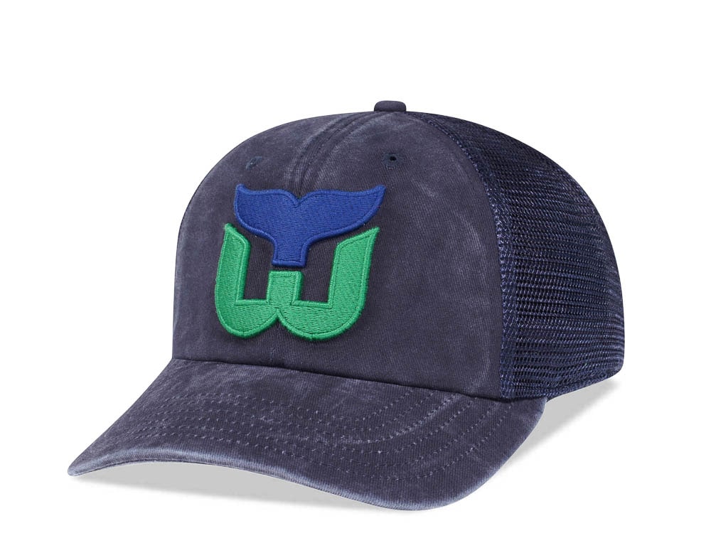 American Needle Hartford Whalers Navy Trucker Strapback Gorra