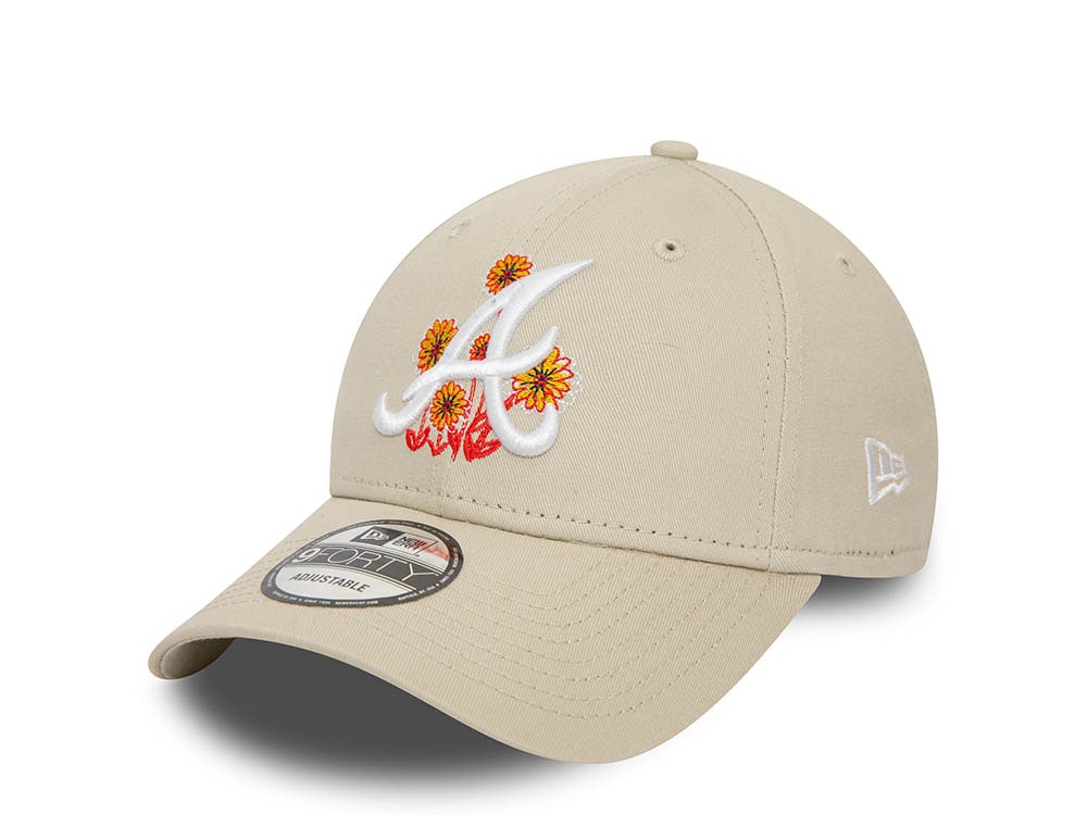 New Era Atlanta Braves Flower Icon Stone 9Forty Strapback  Gorra