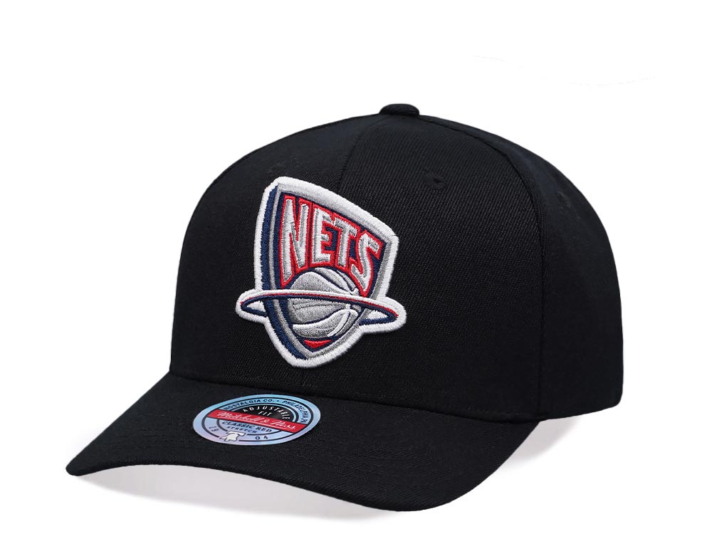 Mitchell & Ness Brooklyn Nets Black Hardwood Classic Red Flex Snapback Gorra