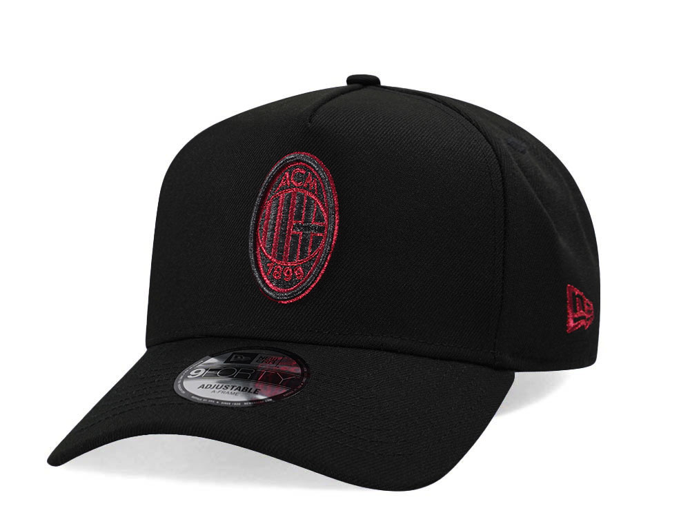 New Era AC Milan Black Metallic Edition 9Forty A Frame Snapback Gorra