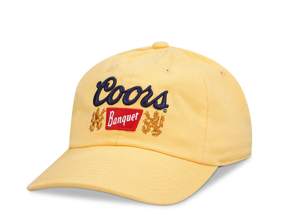 American Needle Miller Coors Ballpark Yellow Strapback Gorra